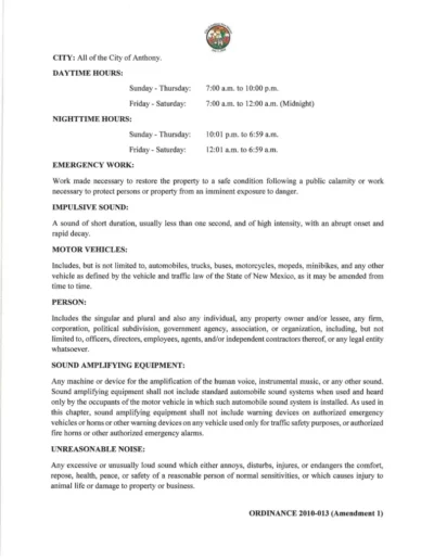 2010-013 Update Noise Ordinance Page 2