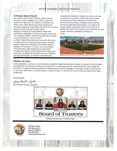 Advancing Anthony Spring Newsletter Page 6