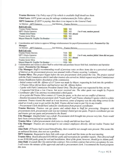 Board of Trustees Regular Meeting Minutes Page 4