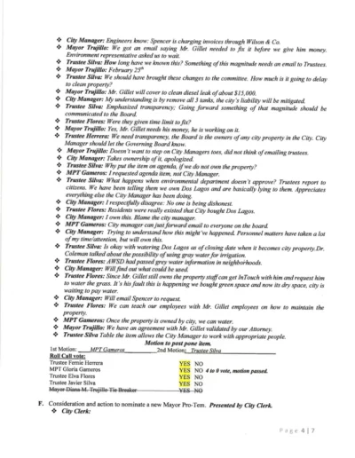 Board of Trustees Regular Meeting Minutes Page 4