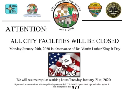 MLK All City Facilities Closed Notice