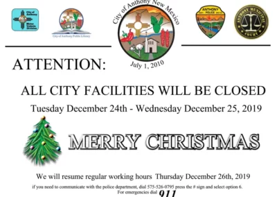 All City Facilities Closed Notice