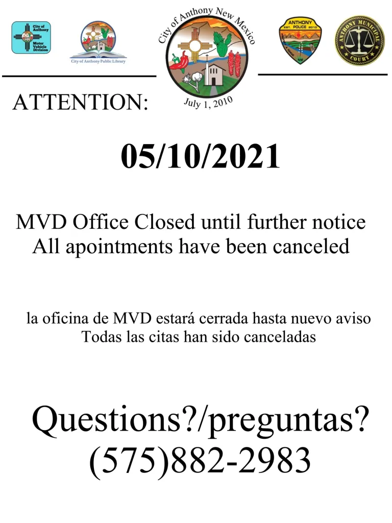 MVD Closure Notice