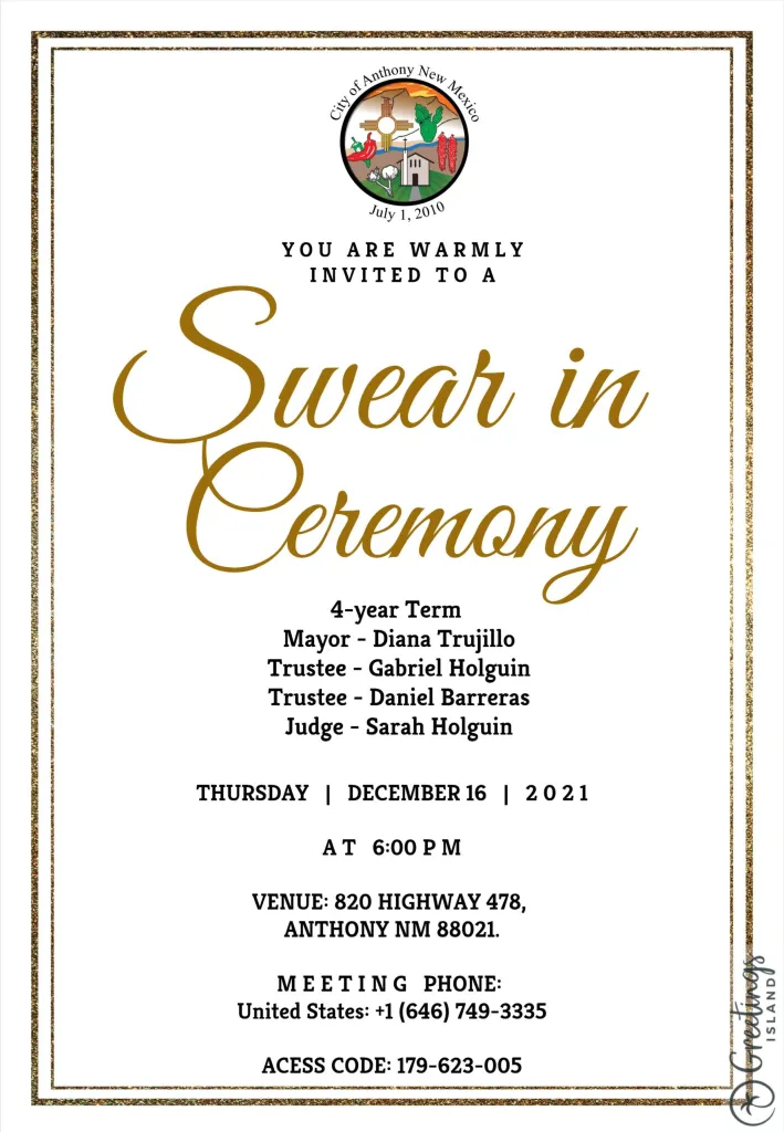 Swear In Ceremony Invitation