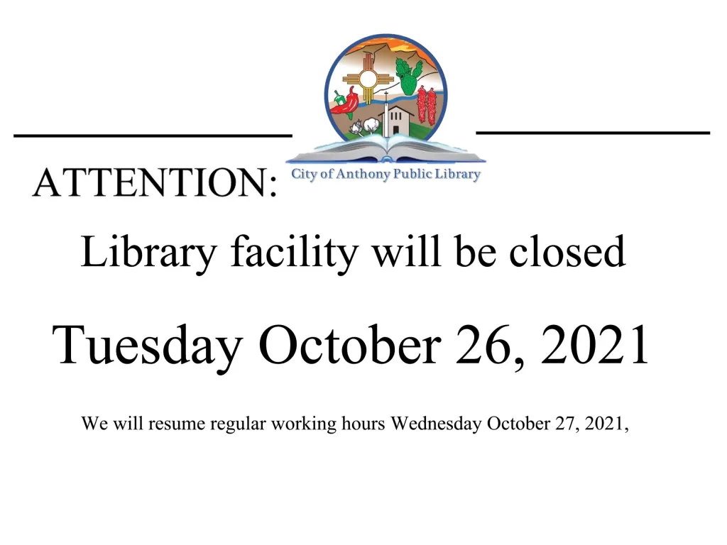 Library Facility Closure Notice