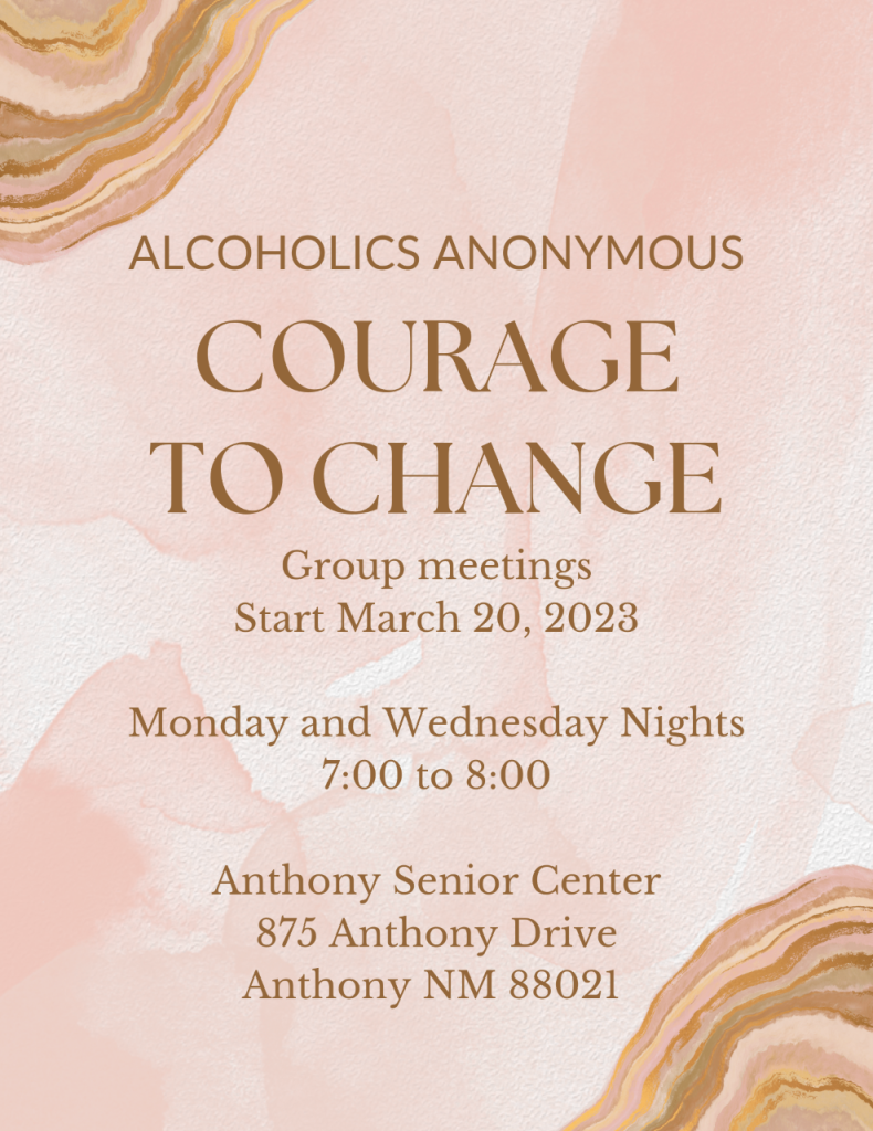Alcoholics Anonymous Meetings Flyer