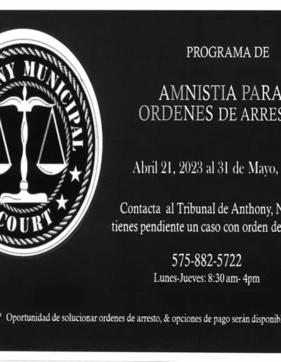 Warrant Amnesty Program/Amnistia