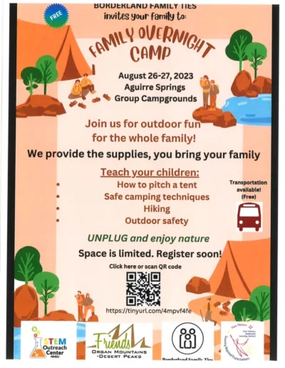 Family Overnight Camp Flyer