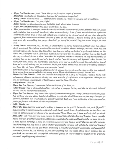 Board of Trustees Public Hearing Minutes Page 4
