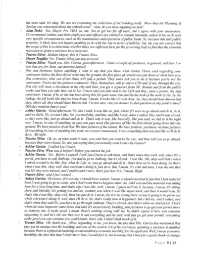 Board of Trustees Public Hearing Minutes Page 9