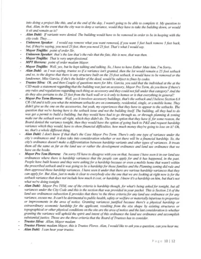 Board of Trustees Public Hearing Minutes Page 10
