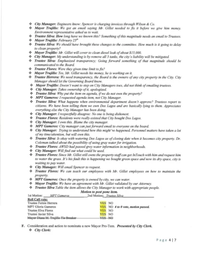 Board of Trustees Regular Meeting Amended Minutes Page 4