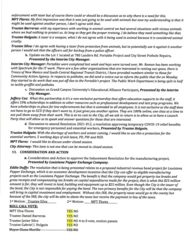 Board of Trustees Regular Meeting Minutes Page 3