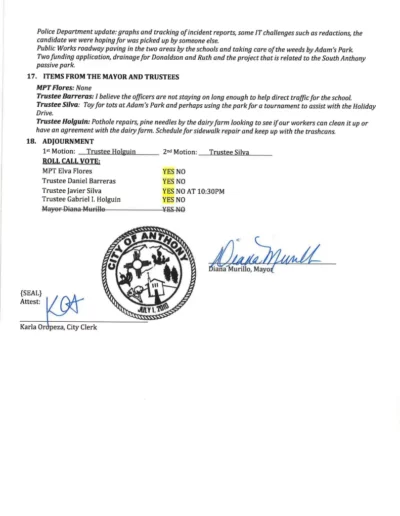 Board of Trustees Regular Meeting Minutes Page 7