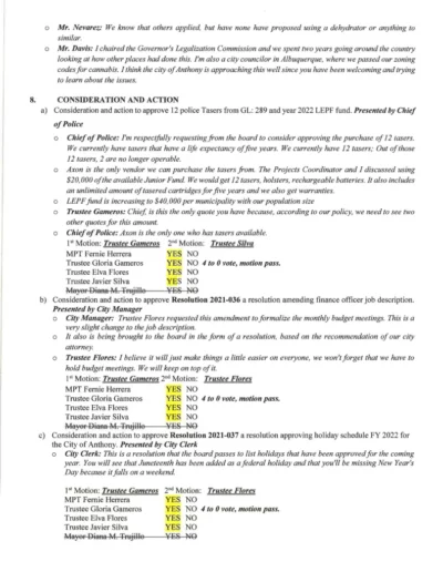 Board of Trustees Regular Meeting Minutes Page 3