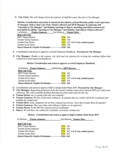 Board of Trustees Regular Meeting Minutes Page 4