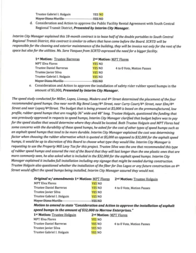 Board of Trustee Regular Meeting Minutes Page 3