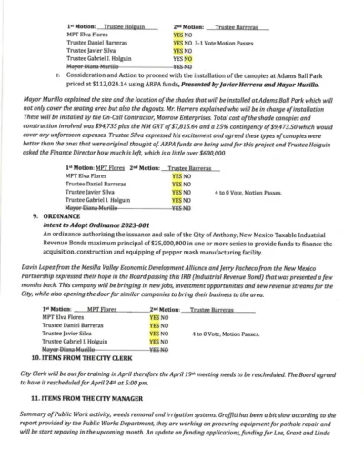 Board of Trustee Regular Meeting Minutes Page 5