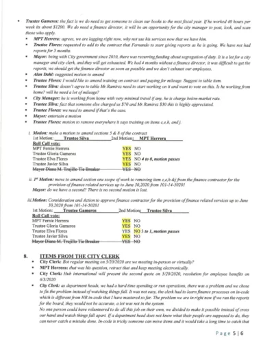Board of Trustees Special Meeting Minutes Page 5