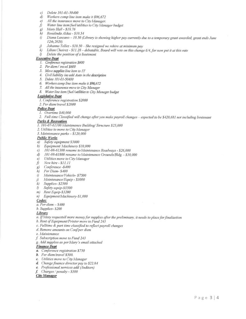 Board of Trustees Special Meeting Minutes Page 3