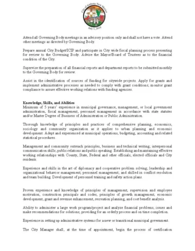 City Manager Job Posting Page 3