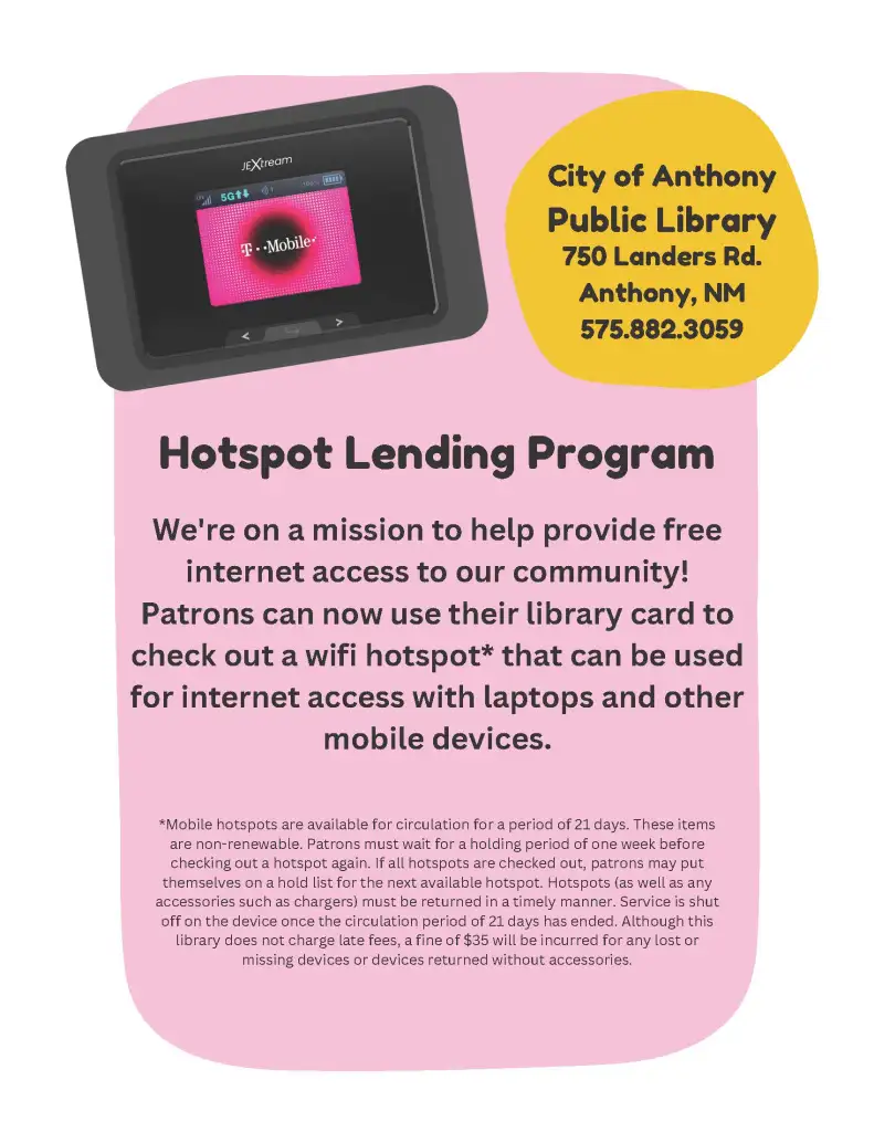 Hotspot Lending Program Flyer