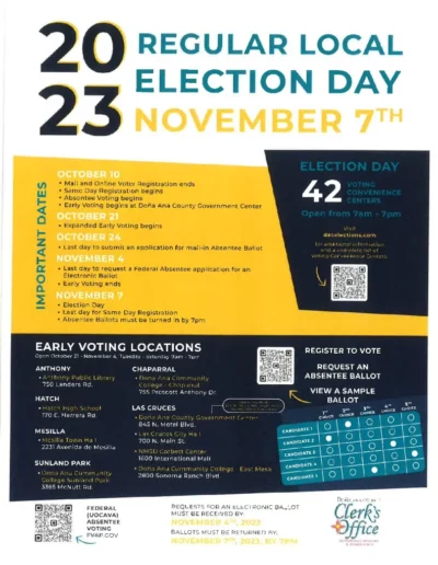 2023 Regular Local Election Day Flyer