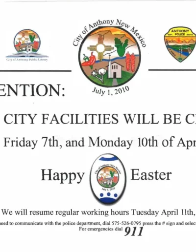 Facilities Closure Notice