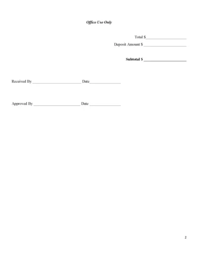 Facility Use Application Page 2