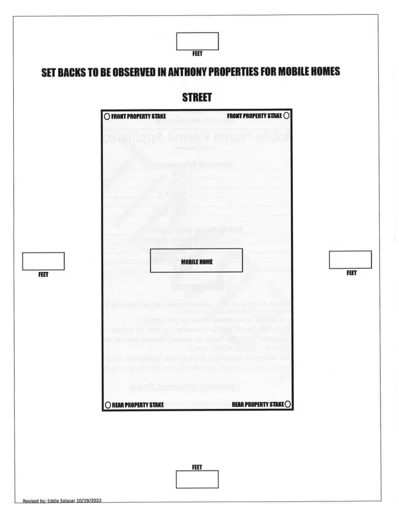 Mobile Home Permit Application