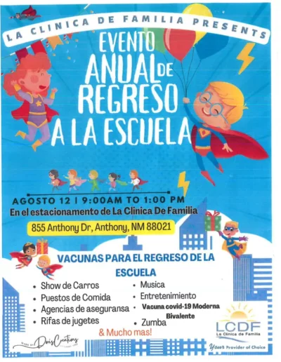 LCDF Annual Back to School Event Spanish