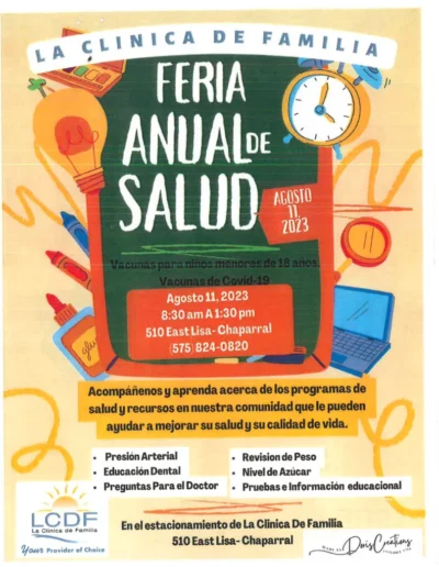 Annual Health Fair Spanish