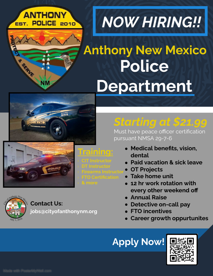 Now Hiring Police Officers Job Posting Flyer