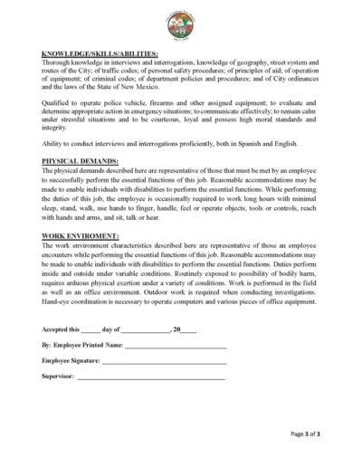 Police Detective Job Posting Page 4