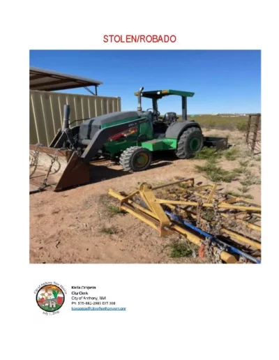 Stolen Tractor Flyer